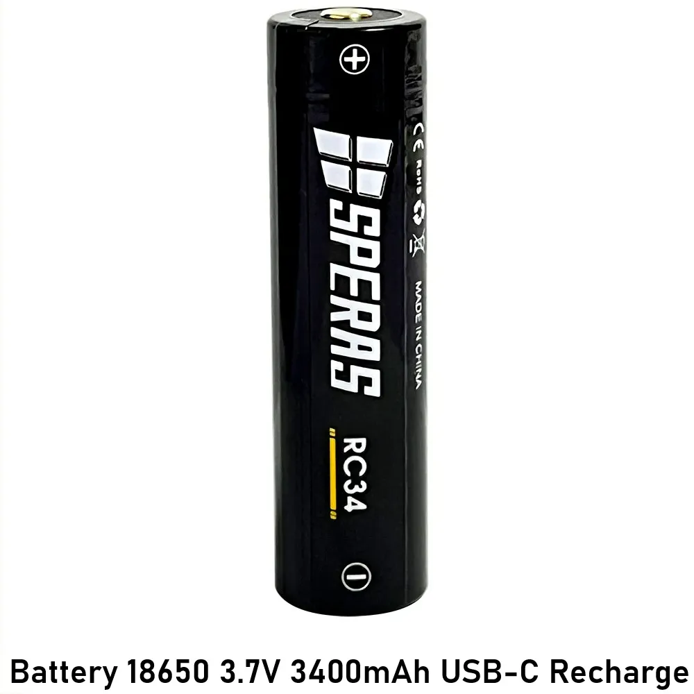 Battery 18650 3.7V 3400mAh USB-C Recharge pic 2.webp