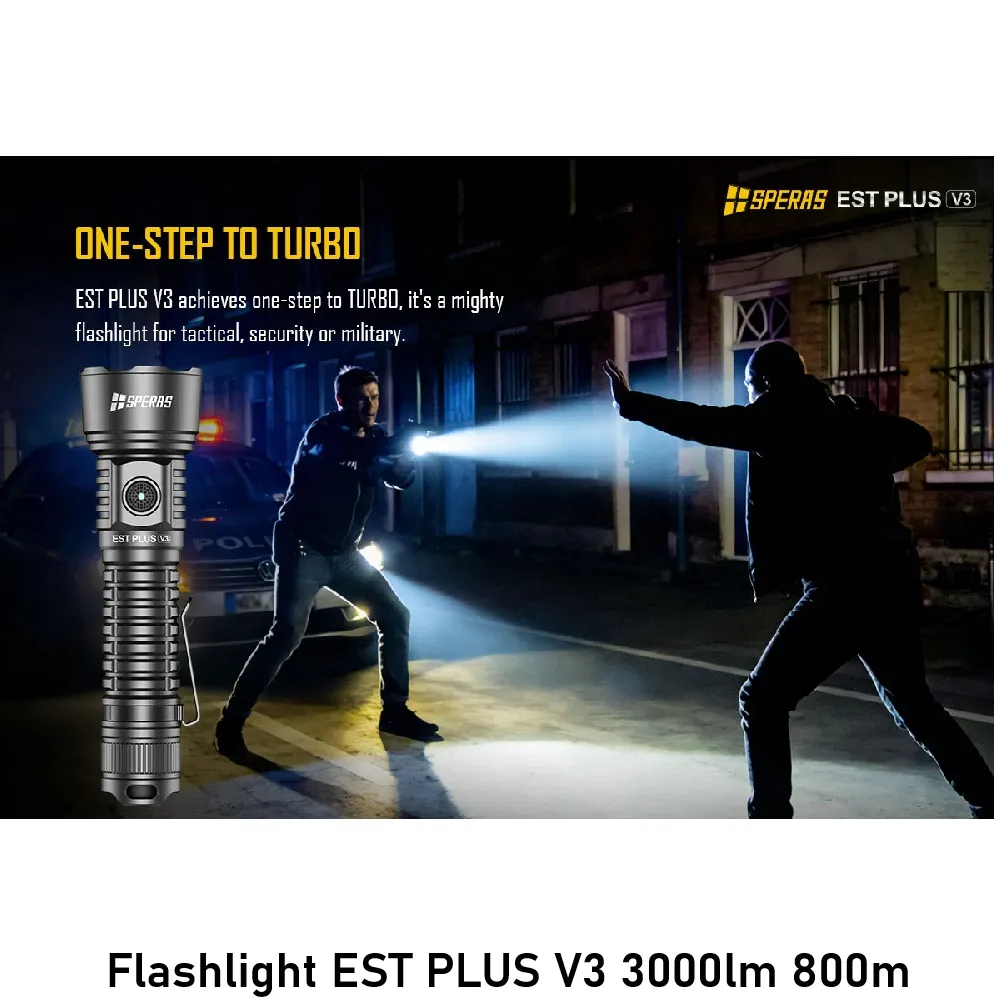 Flashlight EST PLUS V3 3000lm 800m pic 9.webp