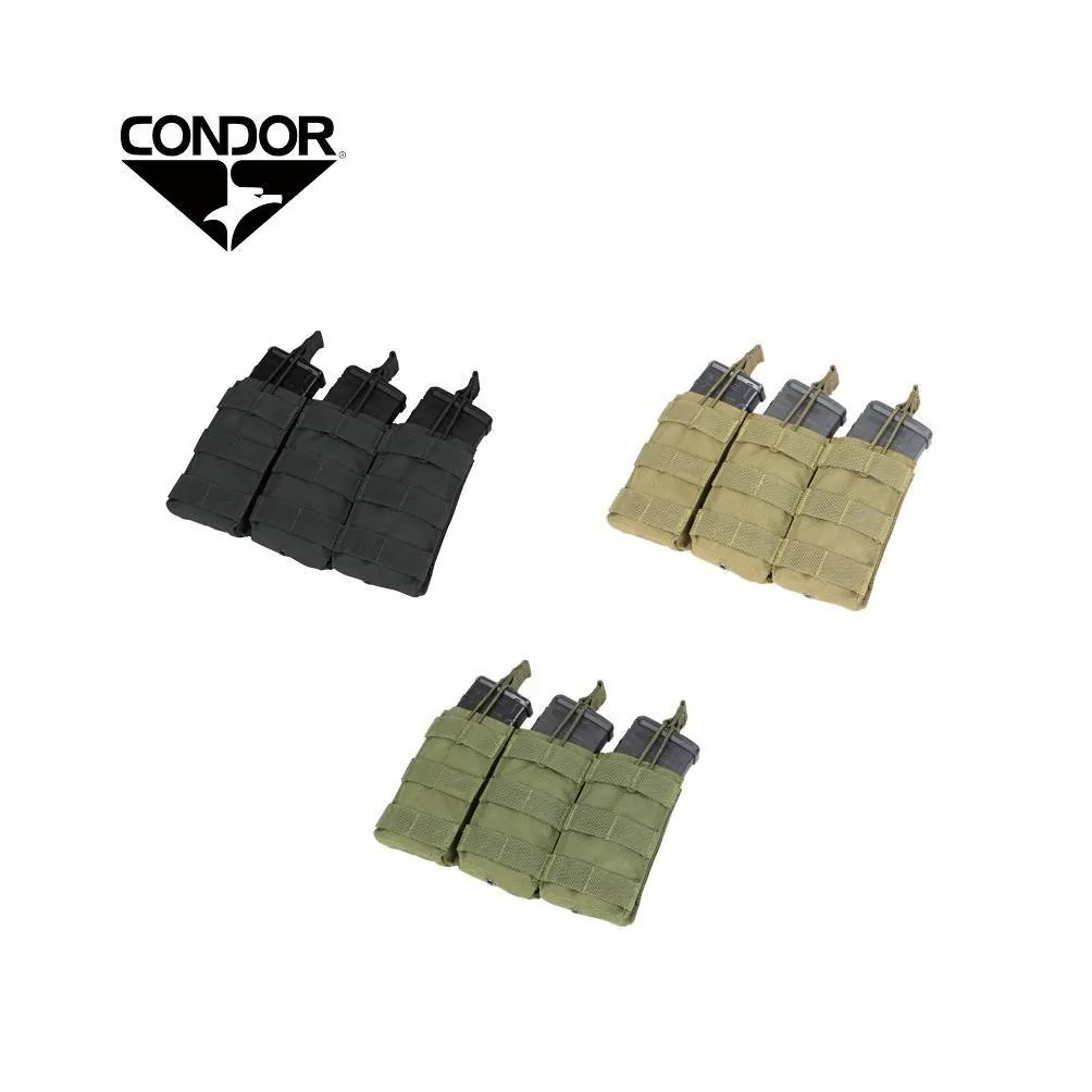 [2100000003976] Condor Triple Open-Top M4 Mag Pouch (Black)