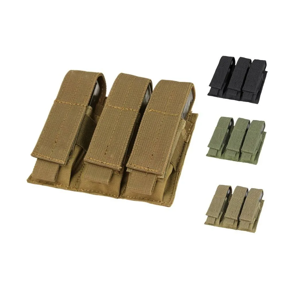 [2100000008971] Triple Pistol Mag Pouch (Black)