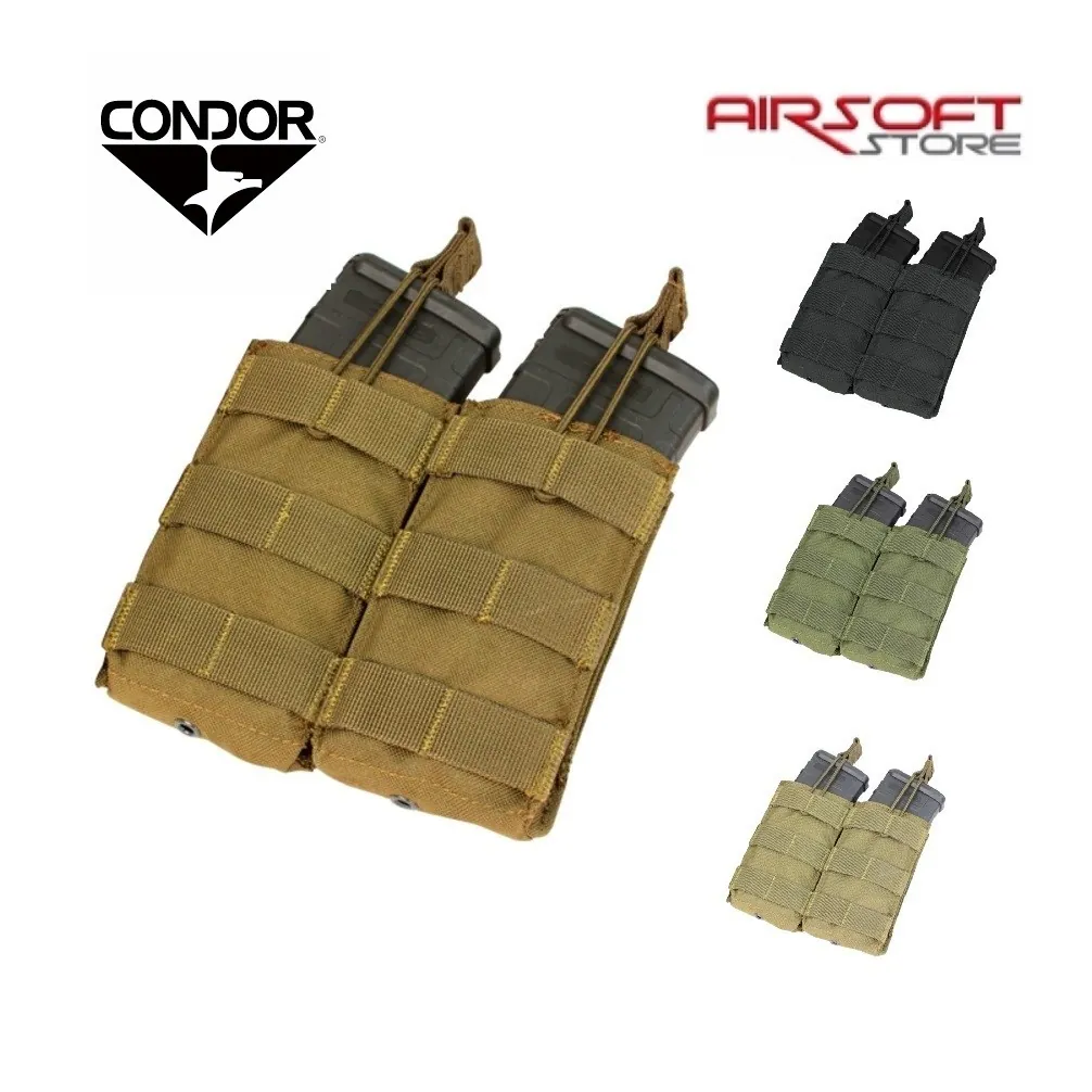 [2100000003914] Condor Double Open-Top M4 Mag Pouch (Black)