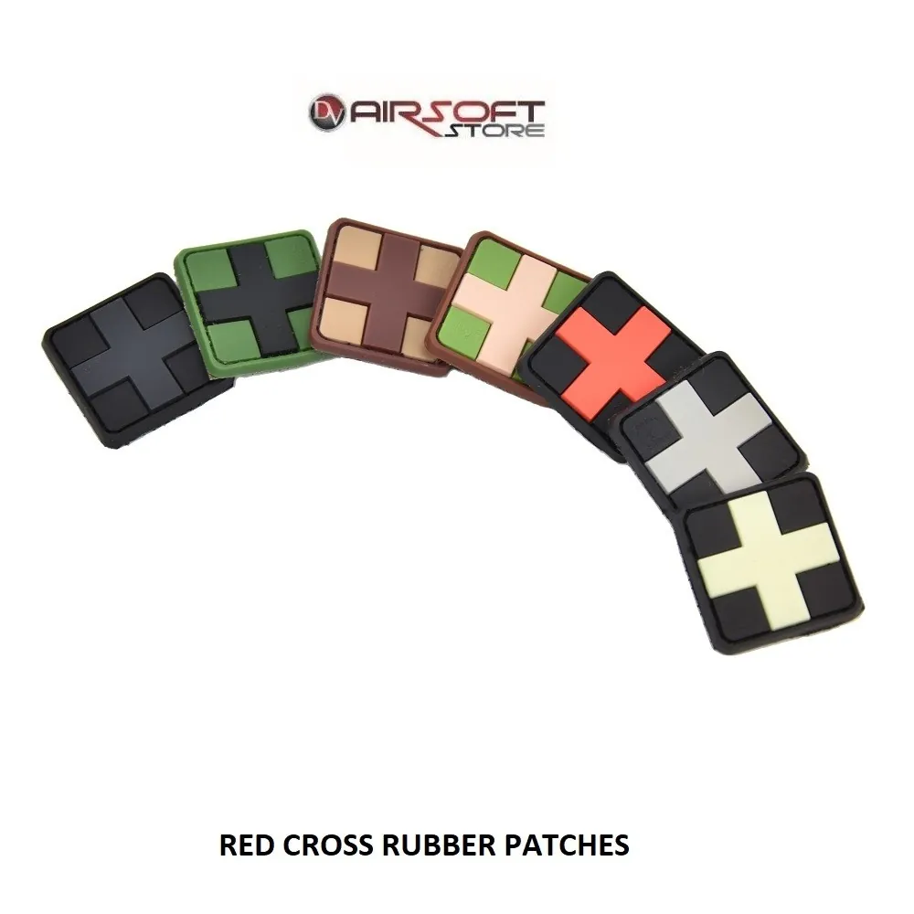 [2100000021963] Red Cross Rubber Patch 25mm (Blackmedic)