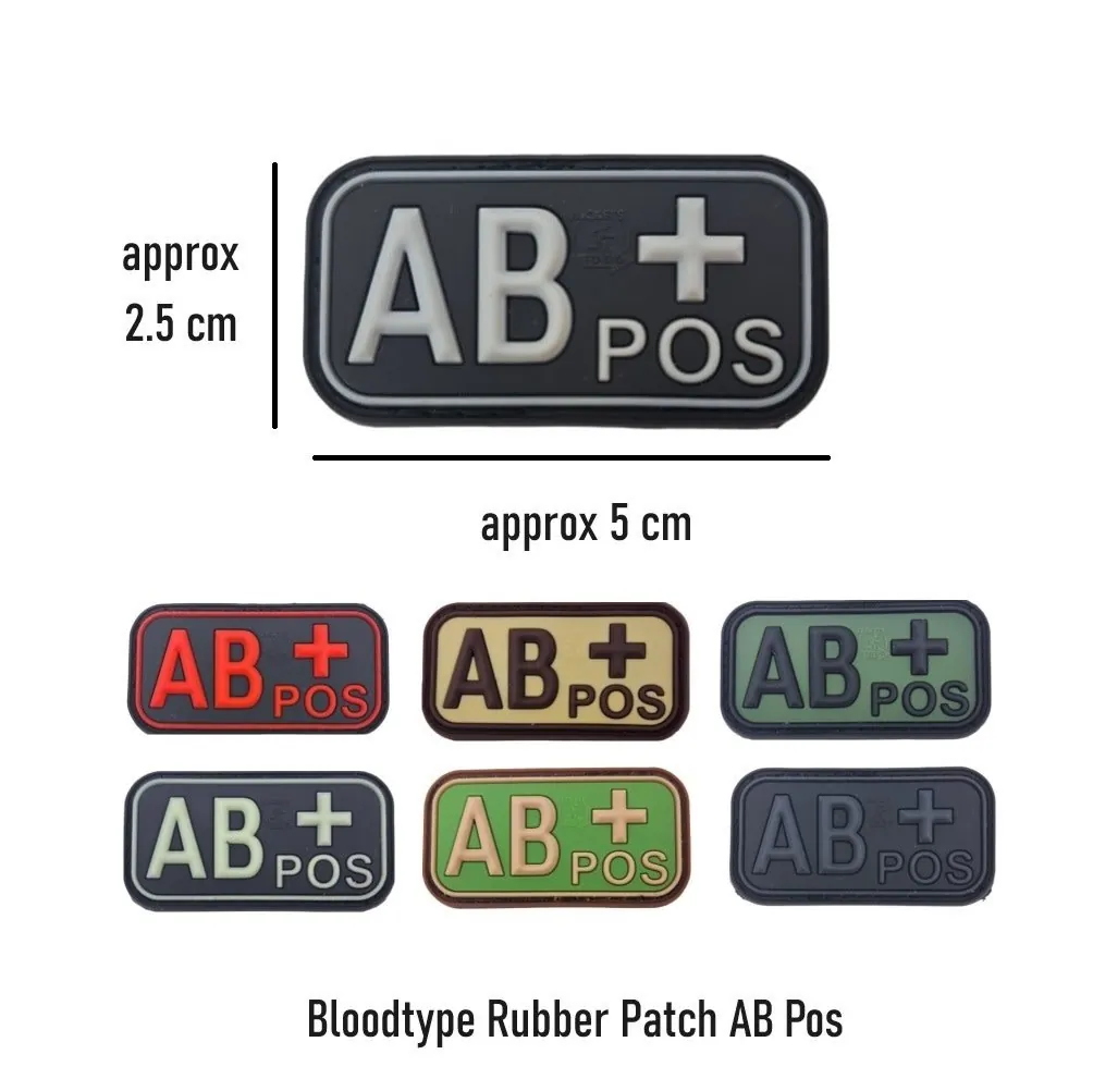 Bloodtype Rubber Patch AB Pos