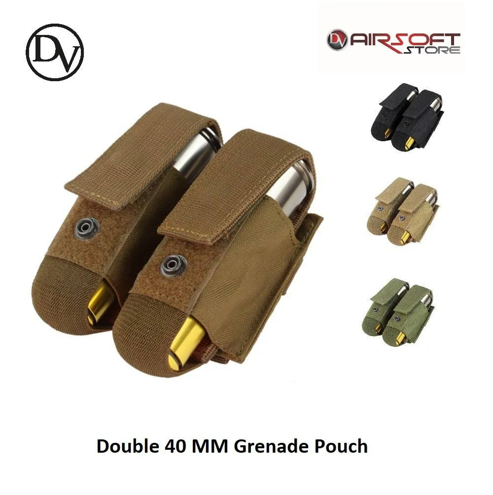 [2100000026982] Double 40 mm grenade pouch (Black)