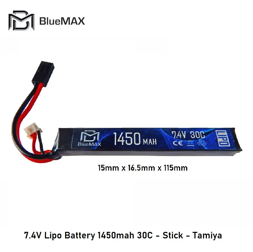 1450mAh LiPo 7.4V 30C stick tamiya