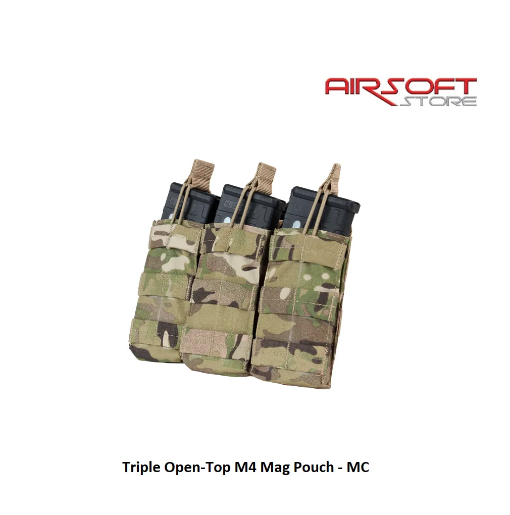 [2100000003433] Triple Open-Top M4 Mag Pouch - MC