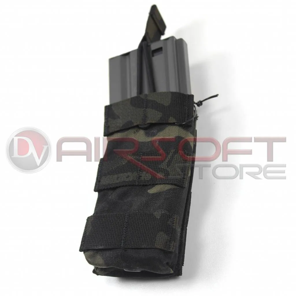 [2100000006250] Single Open Top Mag Pouch - MC Black