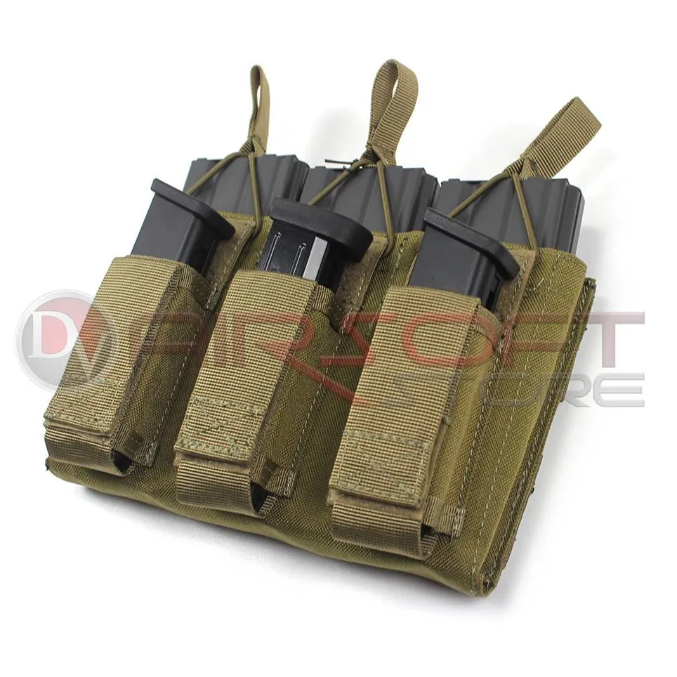 Triple Open Top rifle & pistol Mag - KH
