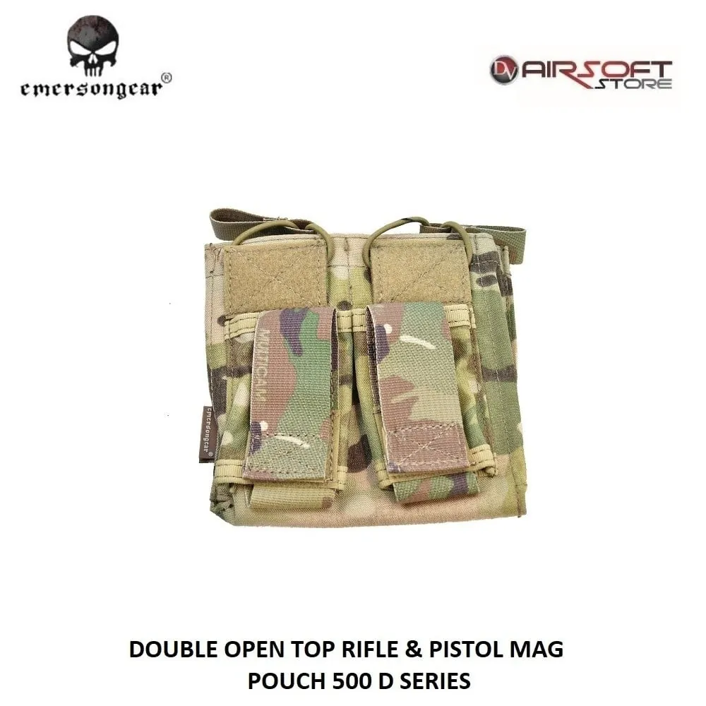 Double Open Top Rifle & Pistol Mag Pouch 500D series - MC