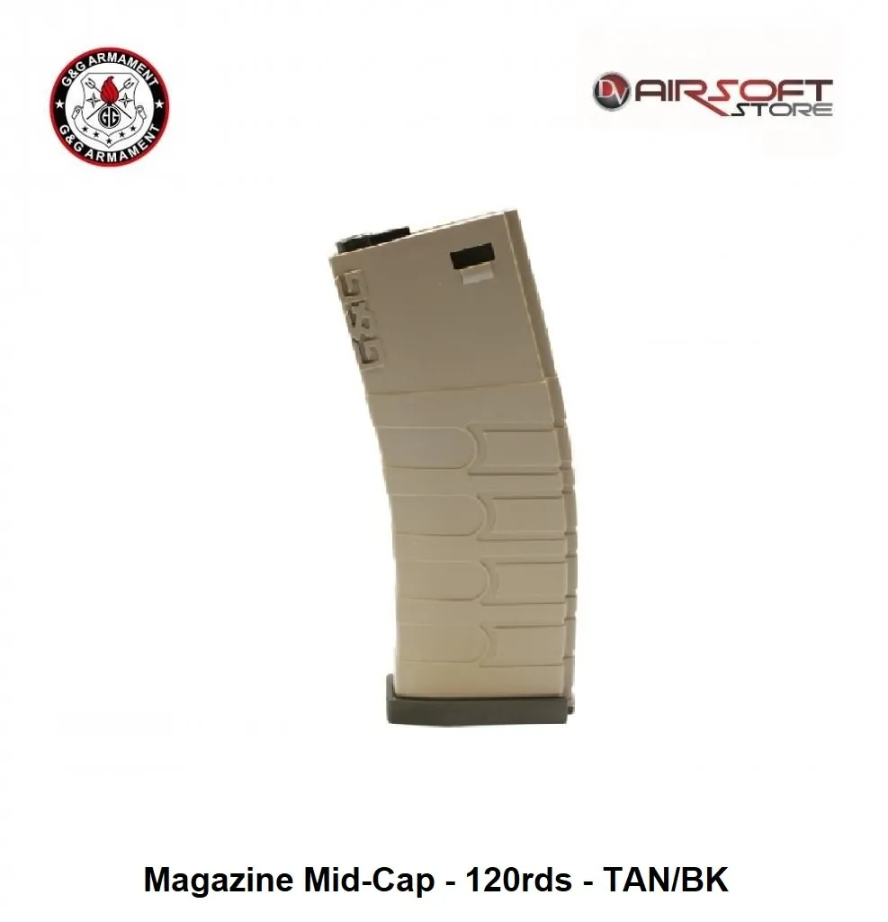 G&G Magazine Mid-Cap - 120rds - TAN/BK
