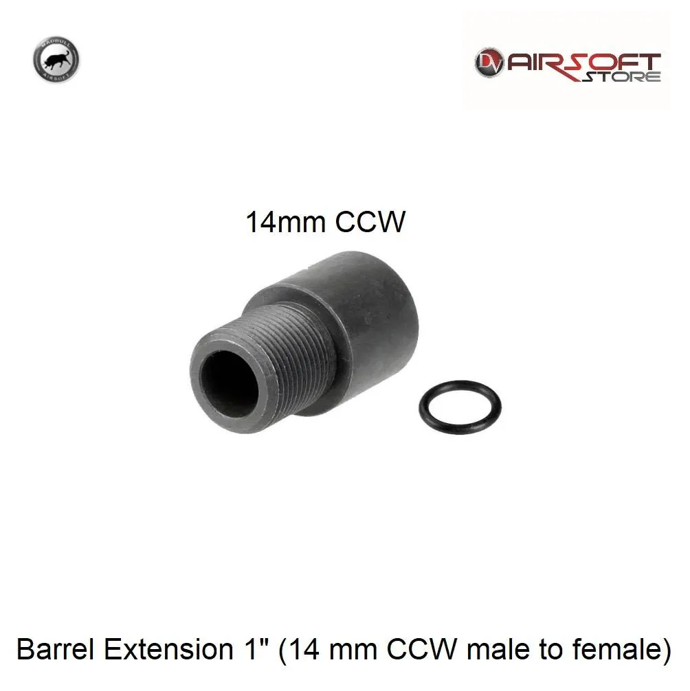 [2100000013500] Barrel Extension 1" (14 mm CCW male to female)