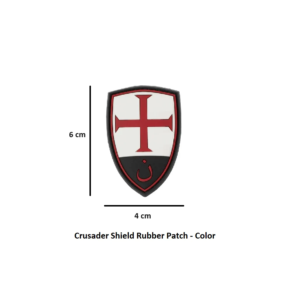 Crusader Shield Rubber Patch - Color
