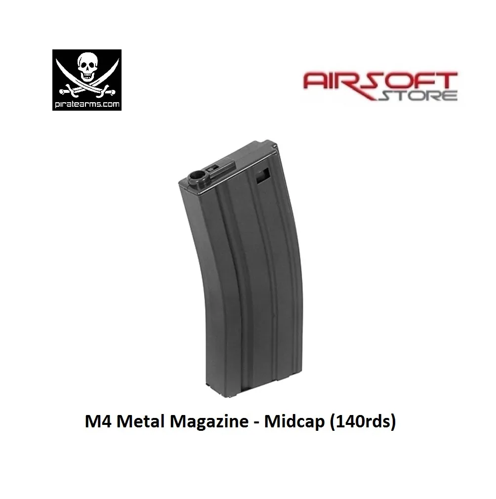M4 Magazine - Metal - Mid-Cap - 140rds - BK