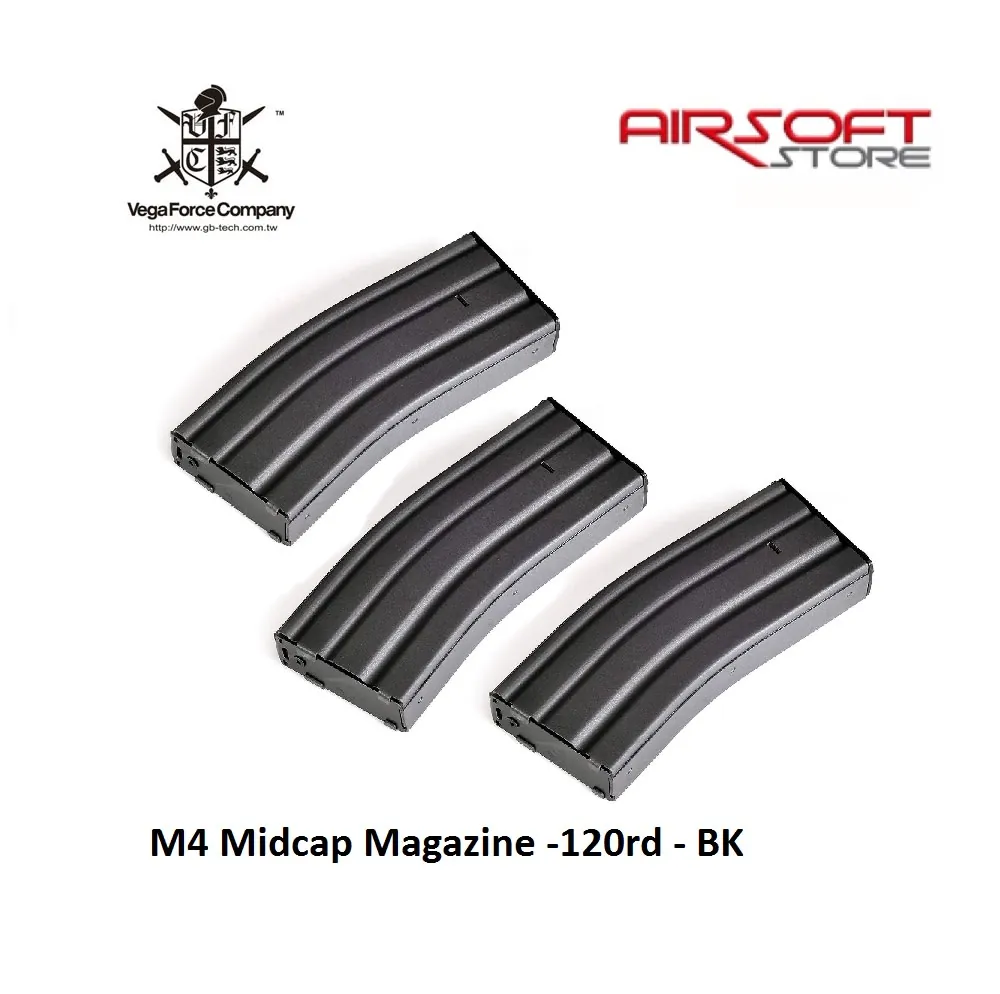 [2100000015542] M4 Midcap Magazine -120rd - Grey (3 pcs)