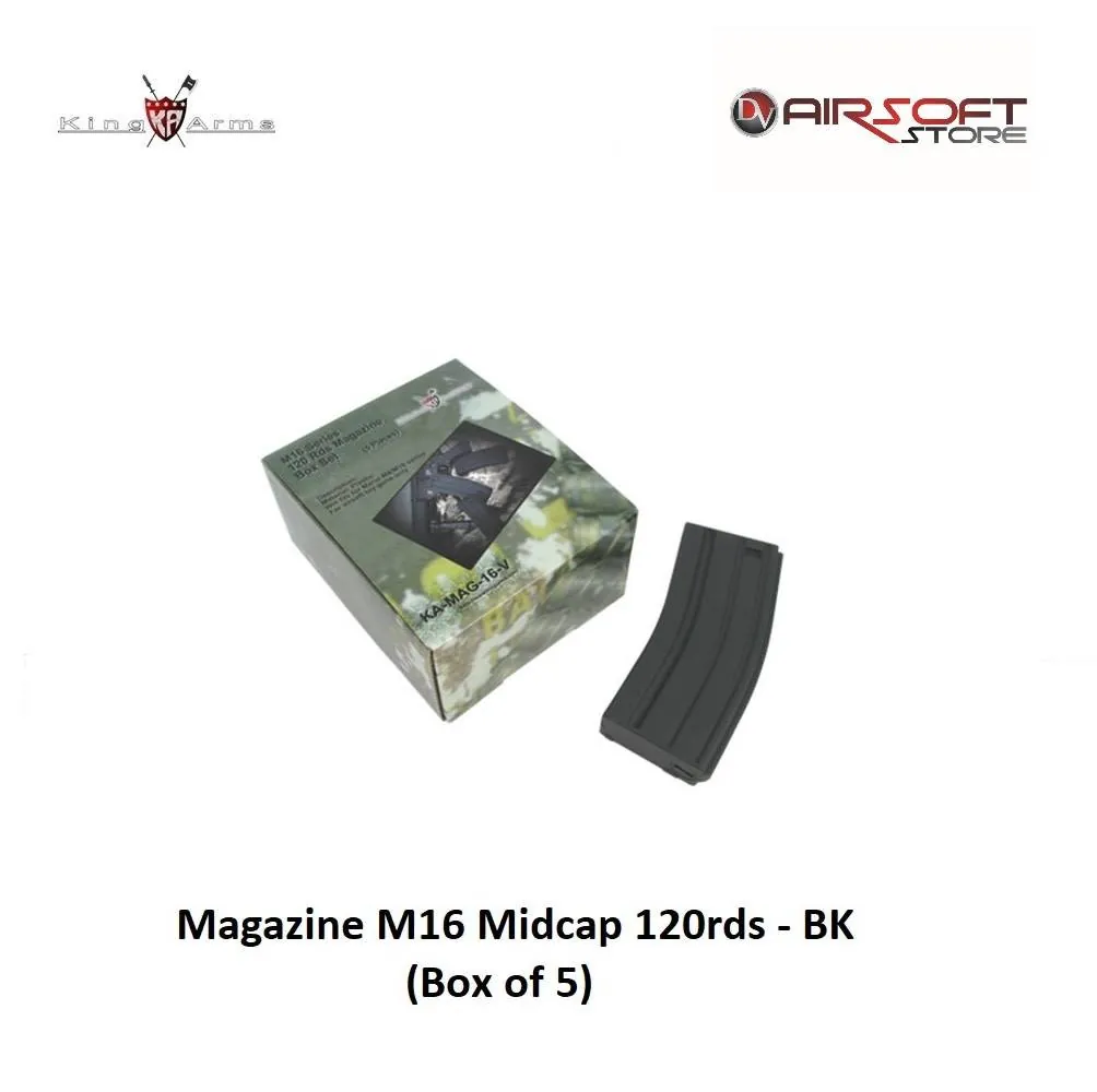 Magazine M16 Midcap 120rds - BK - Box of 5