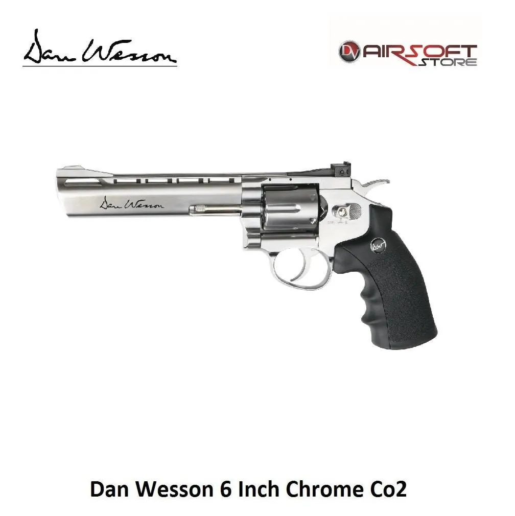 Dan Wesson revolver 6 Inch Chrome Co2