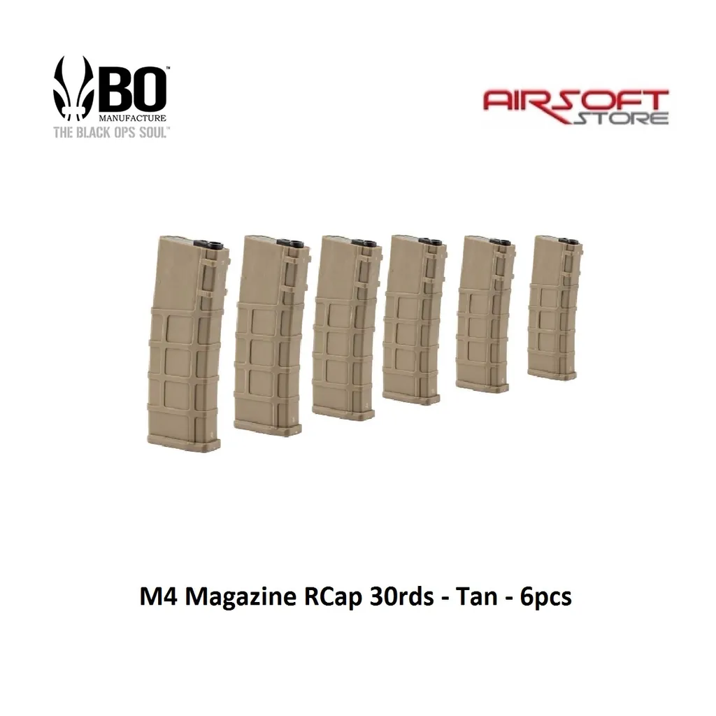M4 Magazine RCap 30rds - Tan - 6pcs