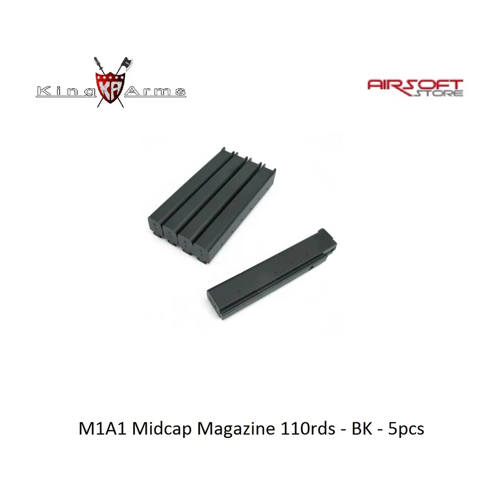 Thompson M1A1 Midcap Magazine 110rds - BK - 5pcs