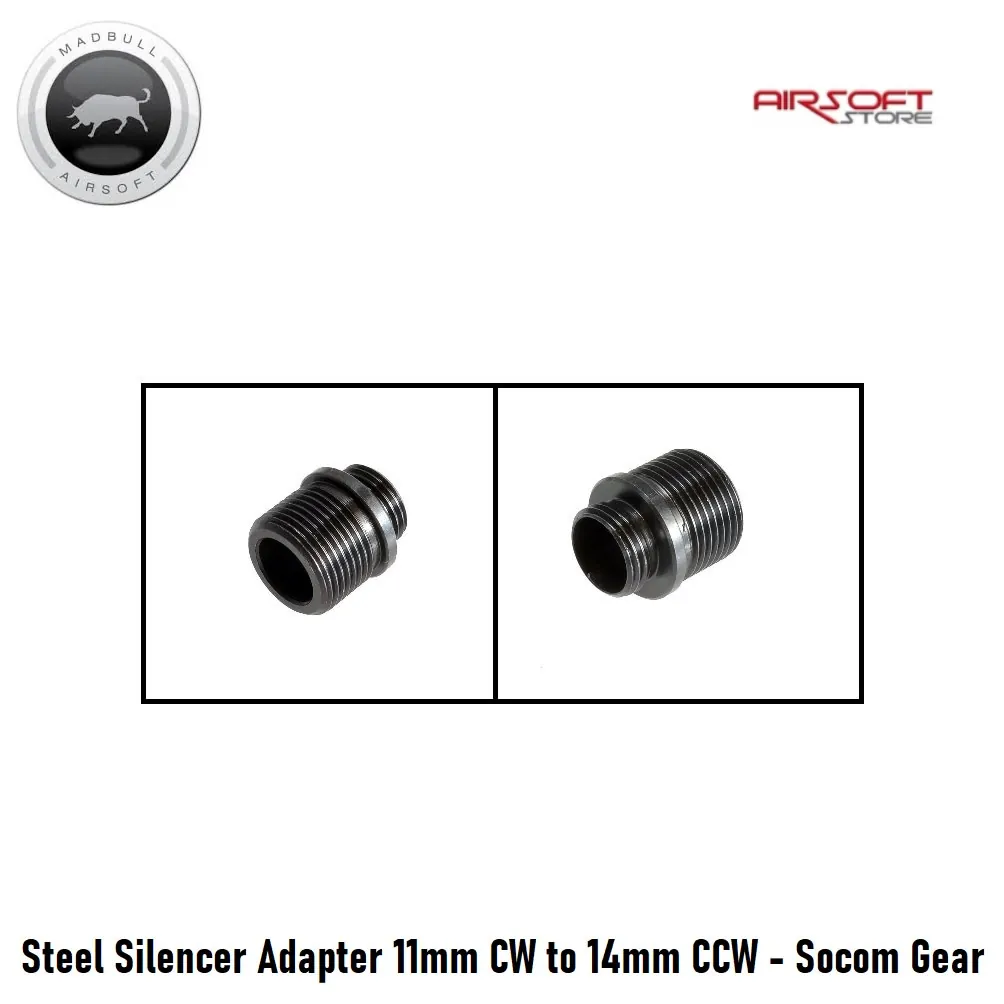 Steel Silencer Adapter 11mm CW to 14mm CCW - Socom