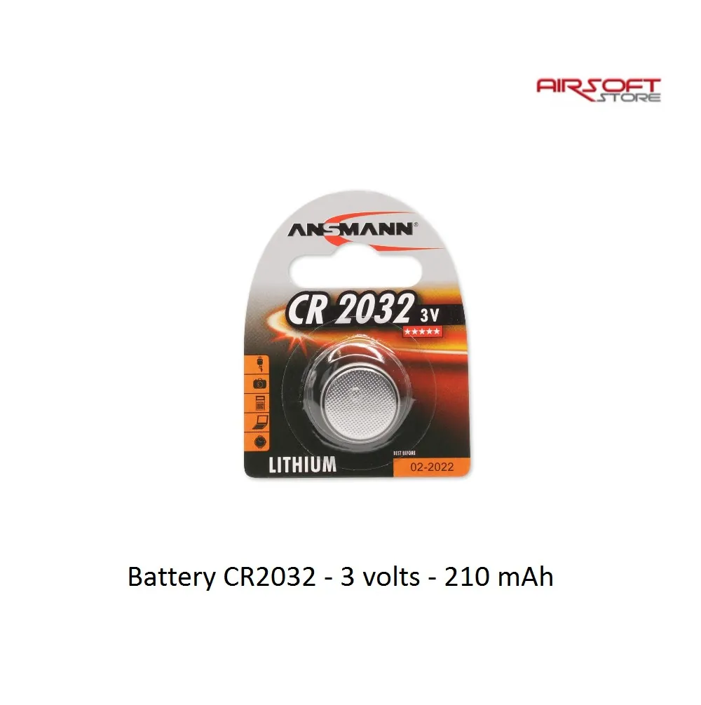 Battery CR 2032 - 3 volts - 210 mAh