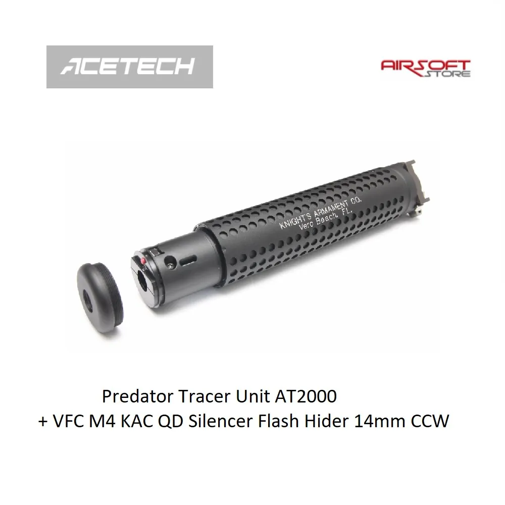 [2100000022571] Predator Tracer Unit AT2000 + VFC M4 KAC QD Silencer Flash Hider 14mm CCW