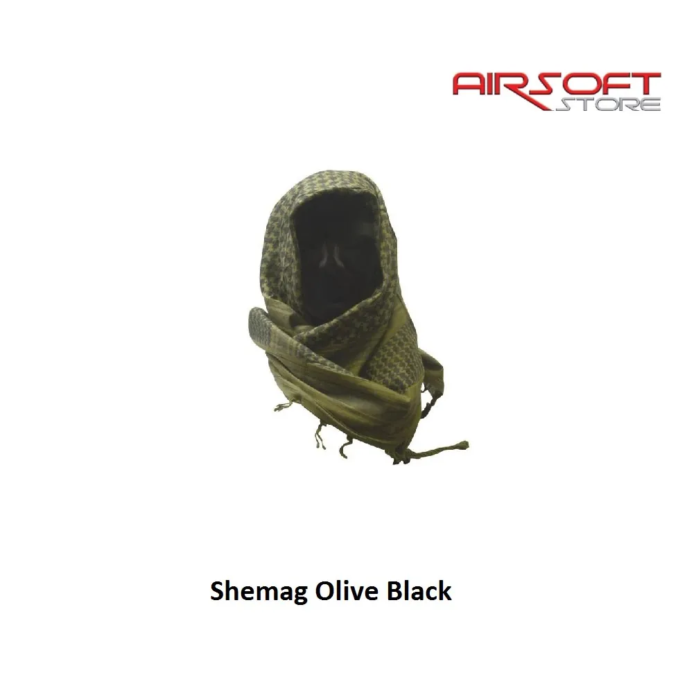 [2100000023066] Shemag Olive Green - Black