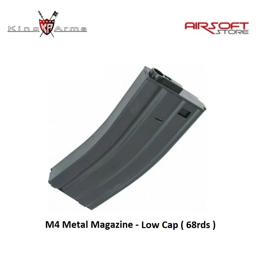 M4 Metal Magazine - Low Cap - 68rds - BK - 5pcs