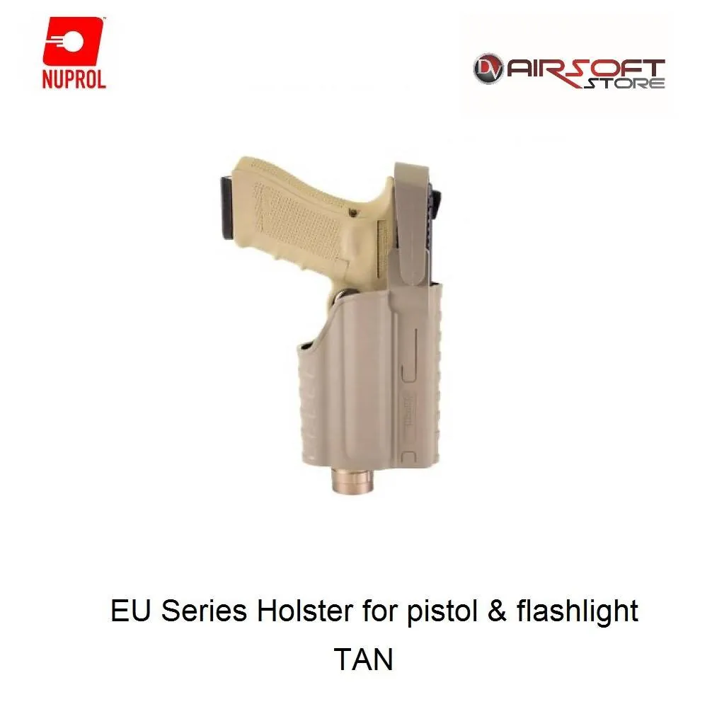 Glock Series Holster for pistol with flashlight - TAN