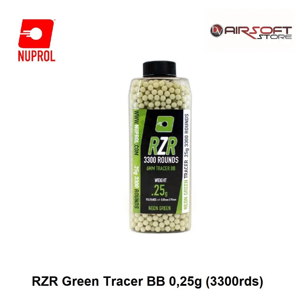 0.25g RZR Green Tracer BB (3300rds)