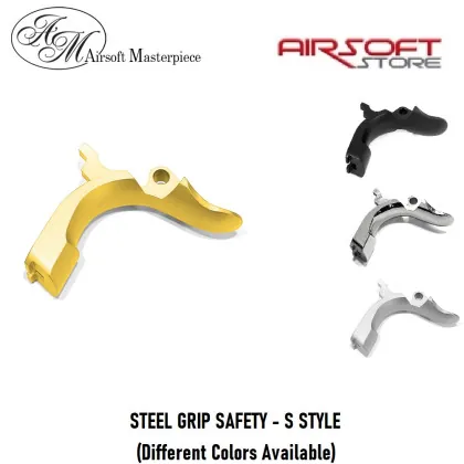 [2100000045679] STEEL GRIP SAFETY - S STYLE (Matt Black)