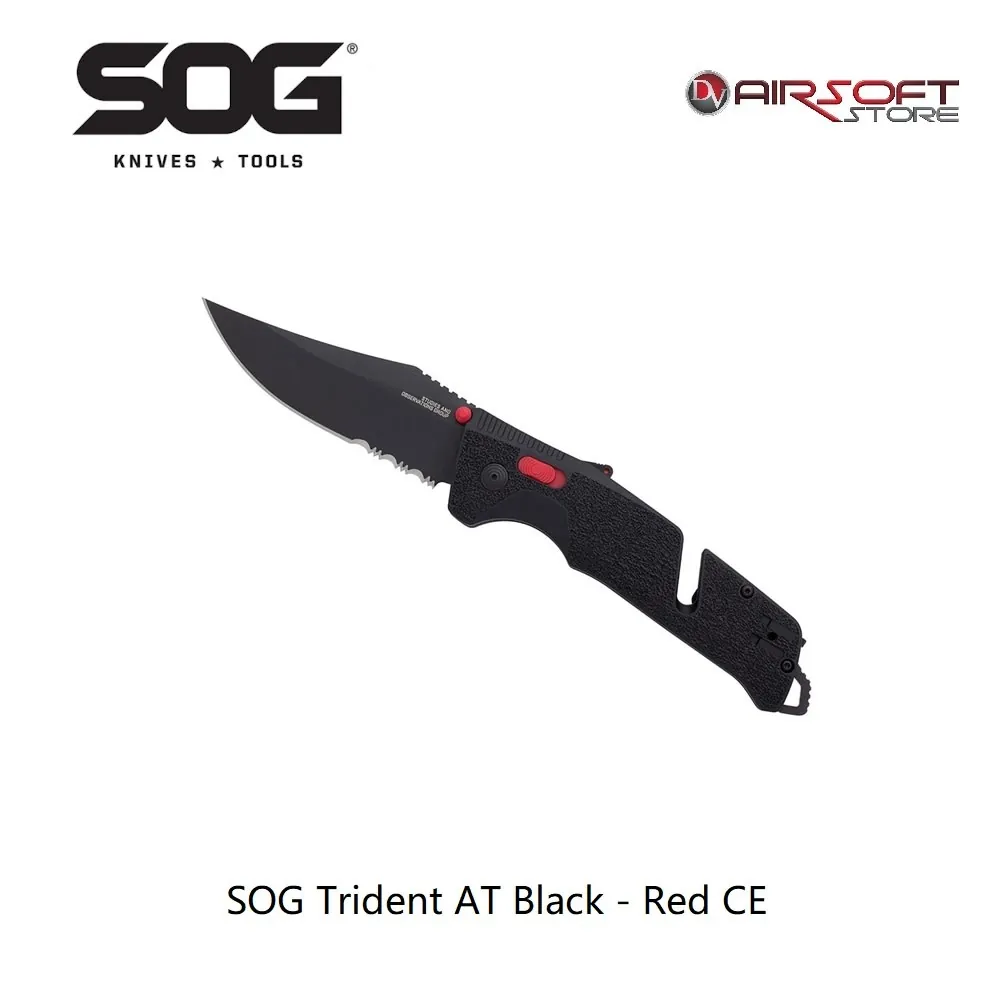 [2100000047482] Trident AT Knife (Black - Red CE)