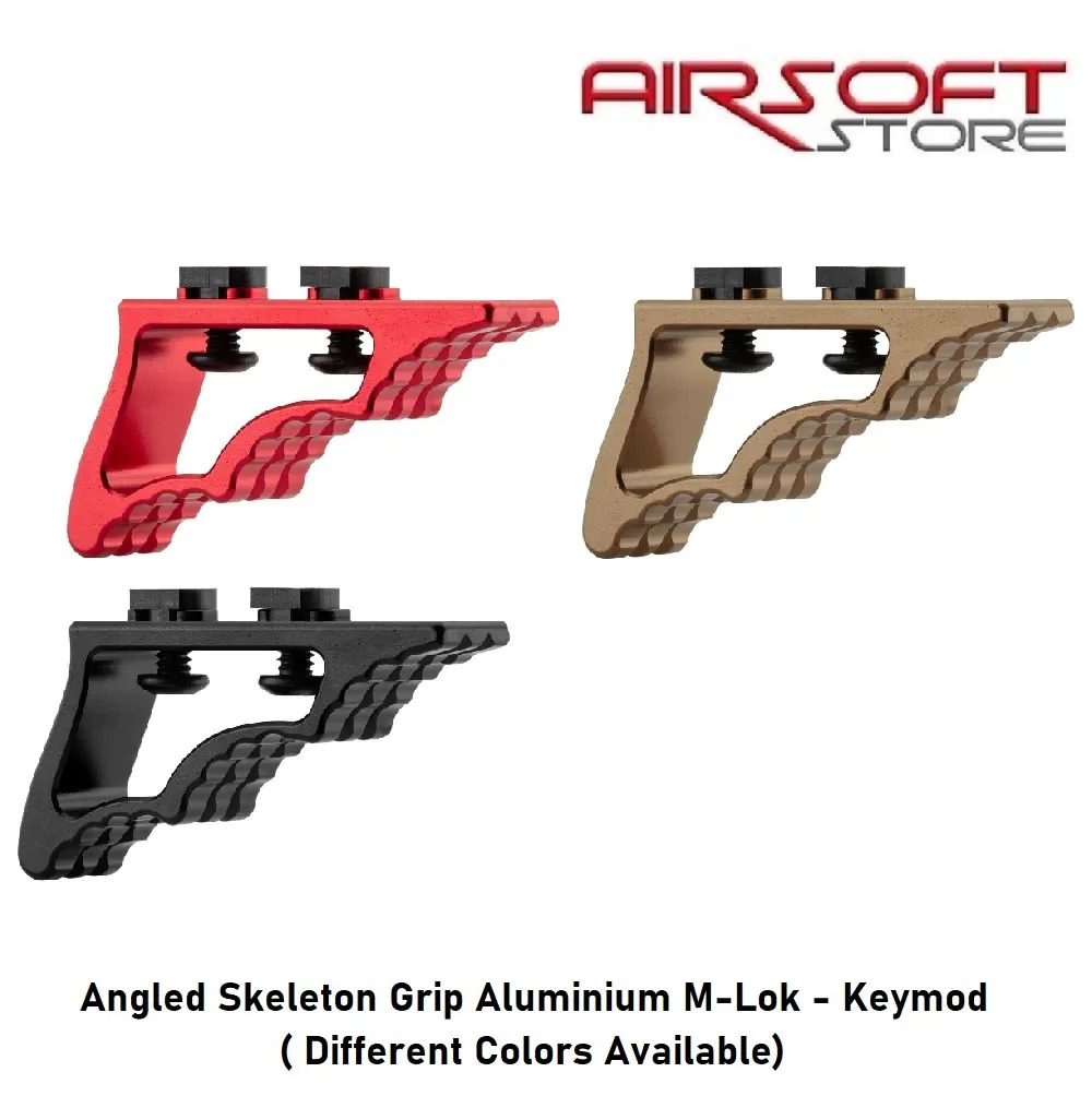 [2100000052523] Angled Skeleton Grip Aluminium M-Lok - Keymod (Black)