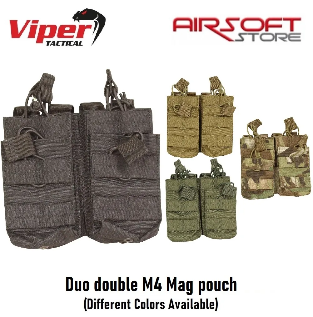 [2100000060412] Duo double M4 Mag pouch (Black)