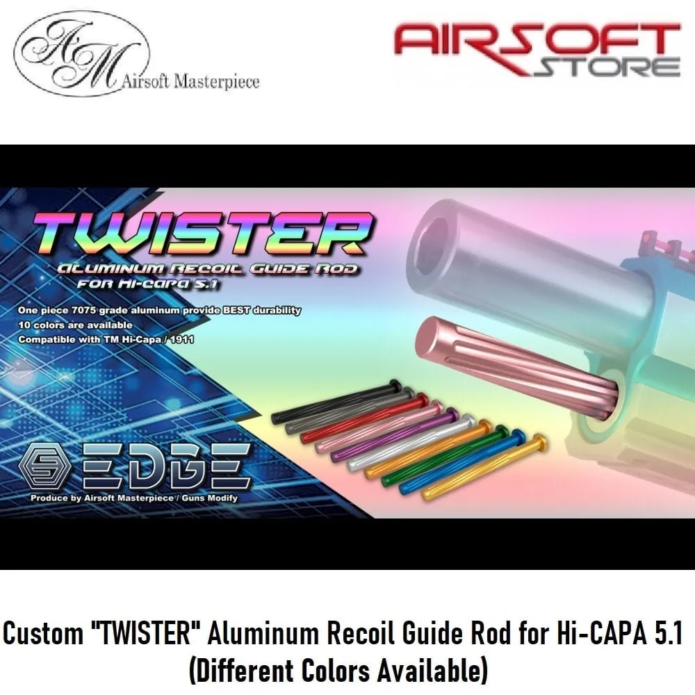 Custom "TWISTER" Aluminum Recoil Guide Rod for Hi-CAPA 5.1