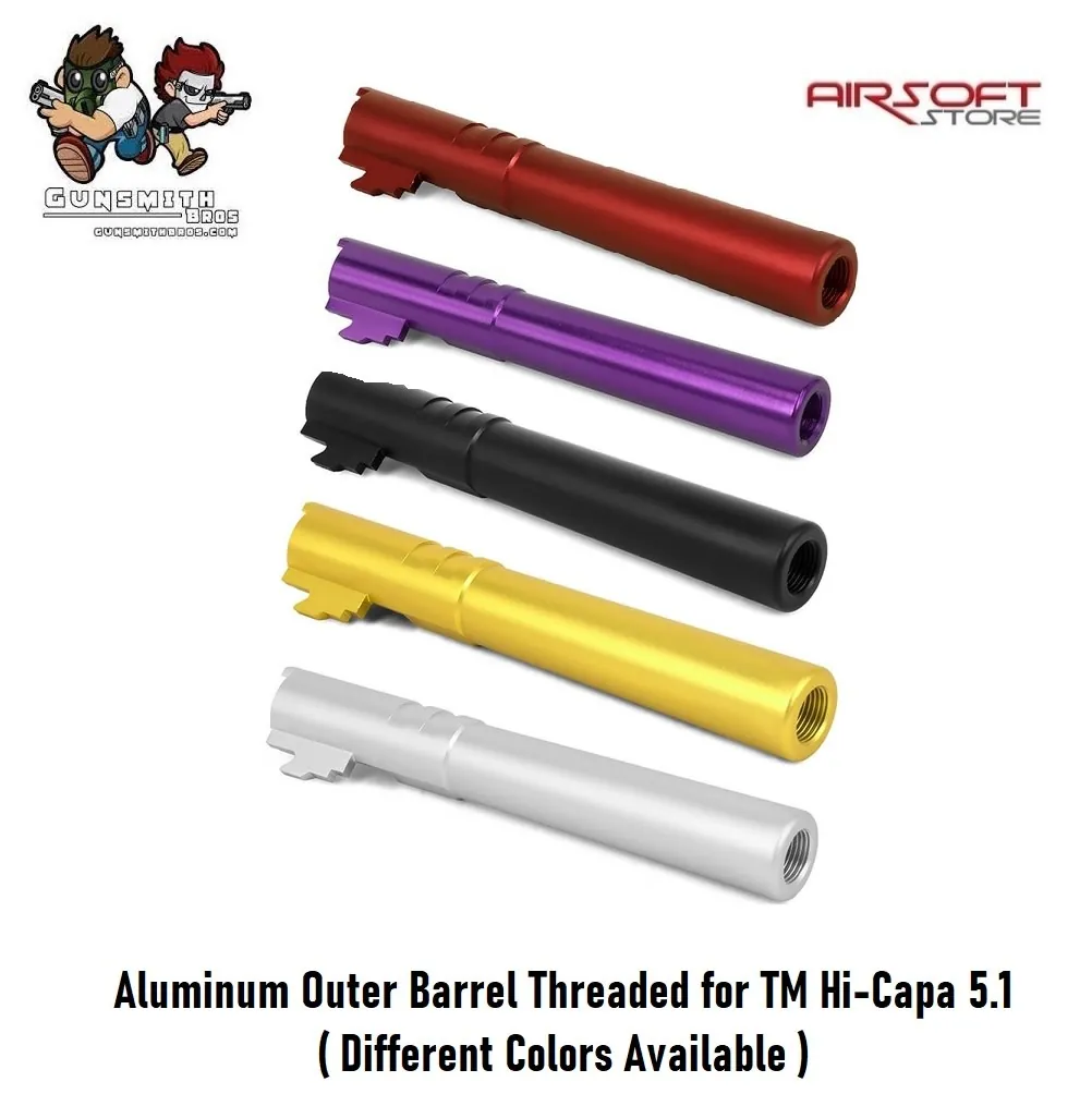 [2100000063765] Aluminum Outer Barrel Threaded for TM Hi-Capa 5.1 (Black)