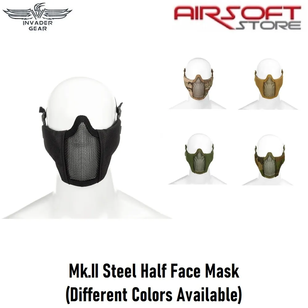 [2100000064274] Mk.II Steel Half Face Mask (Black)