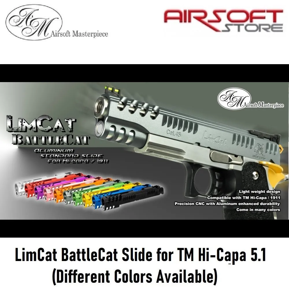 [2100000067022] LimCat BattleCat Slide for TM Hi-Capa 5.1 (Black)