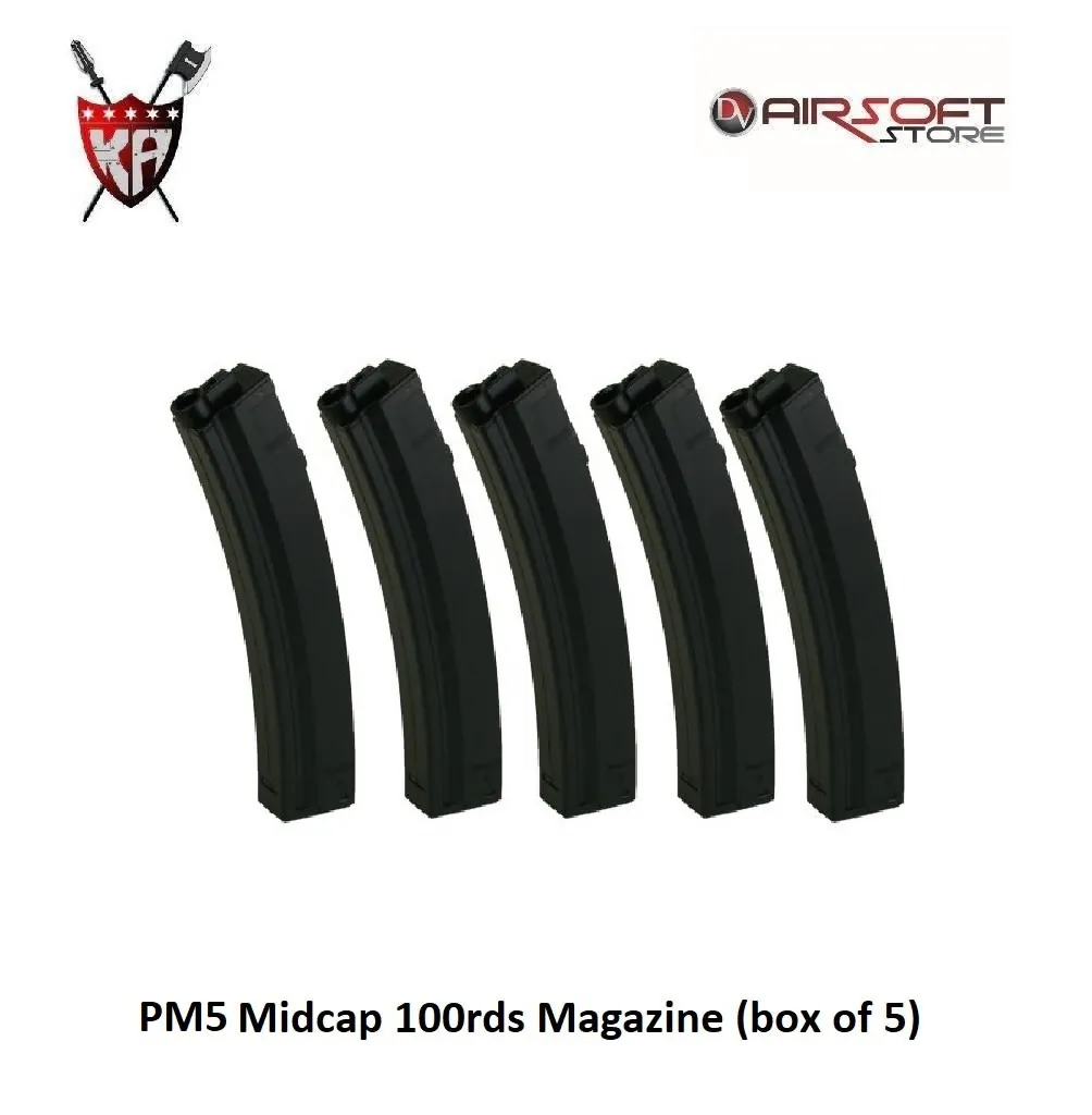 PM5 Midcap 100rds Magazine (box of 5)