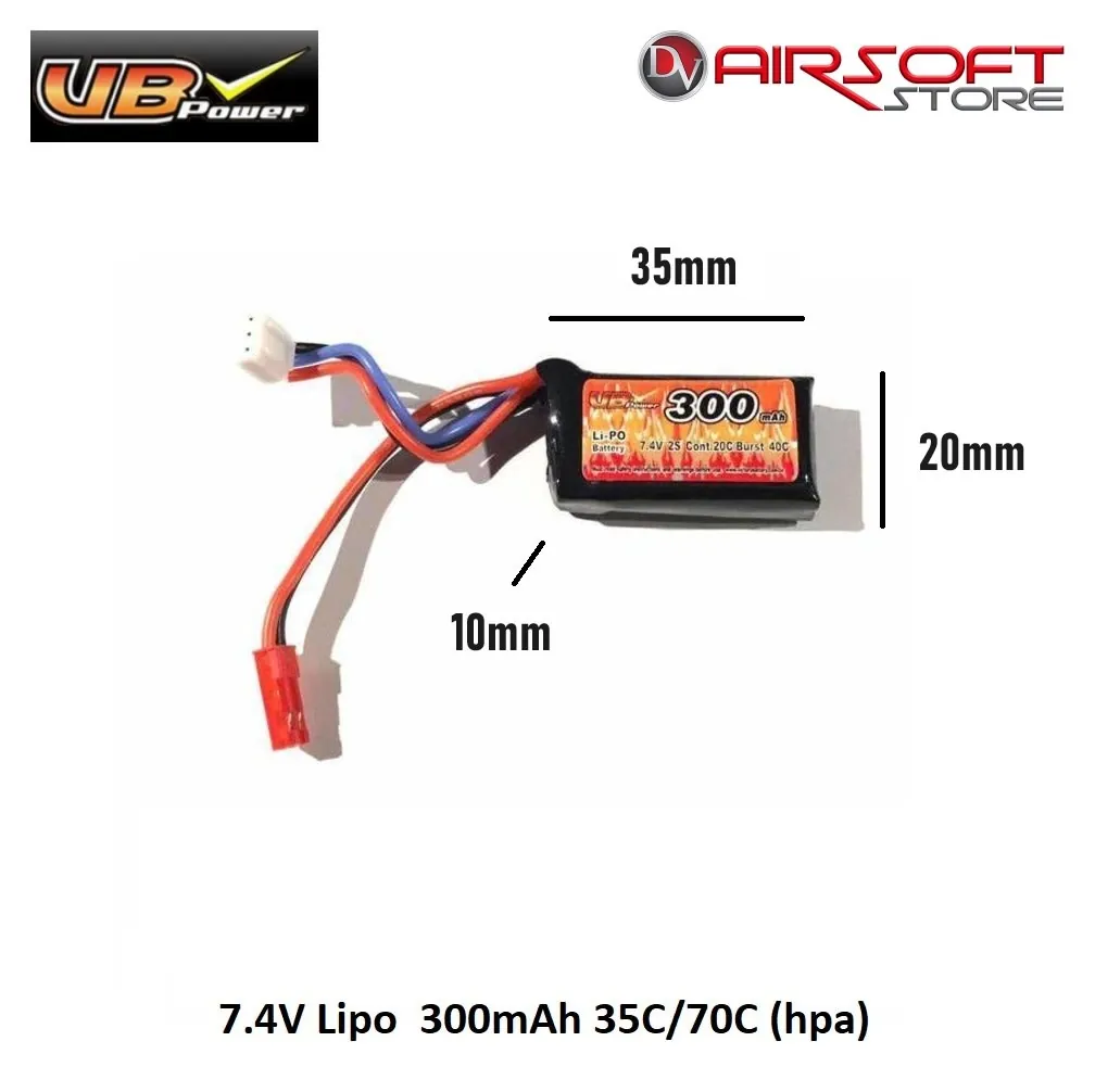 [2100000036462] 7.4V Lipo  300mAh 35C/70C (hpa)