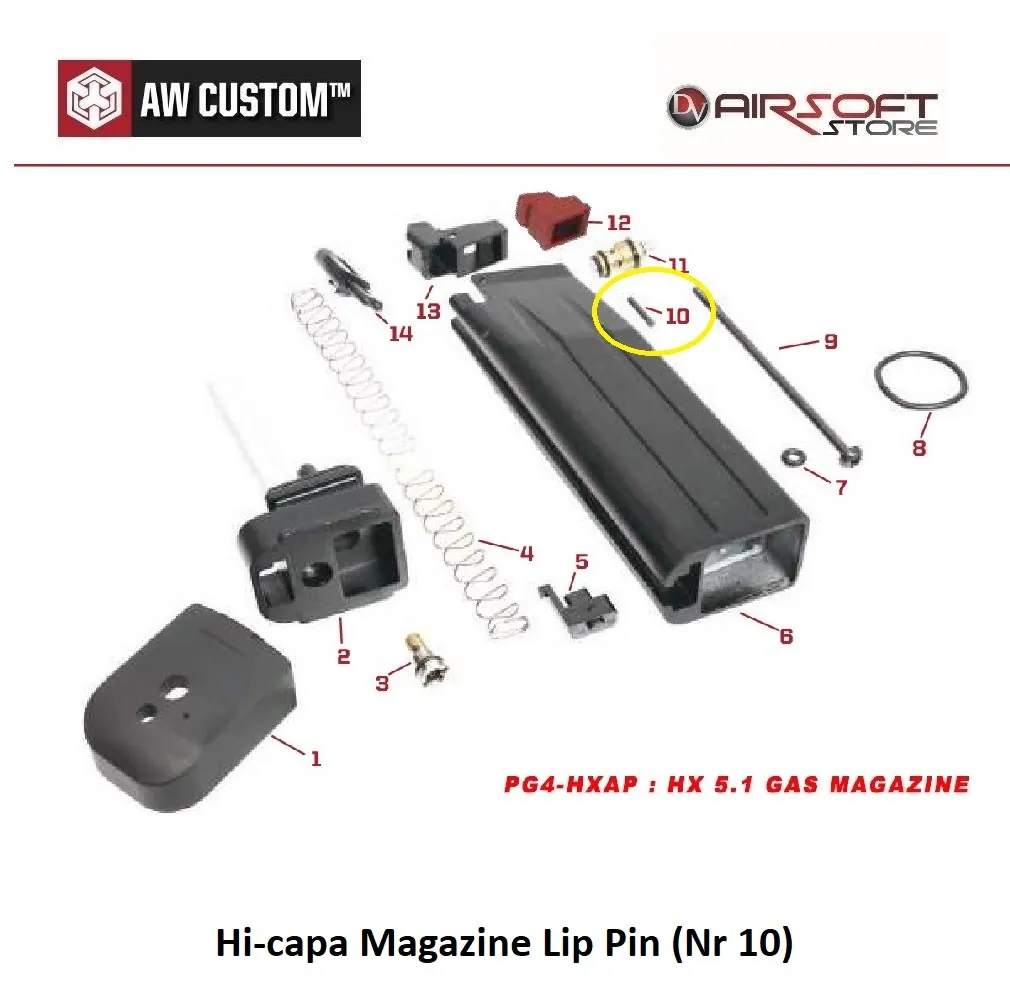 Hi-capa Magazine Lip Pin (Nr 10)