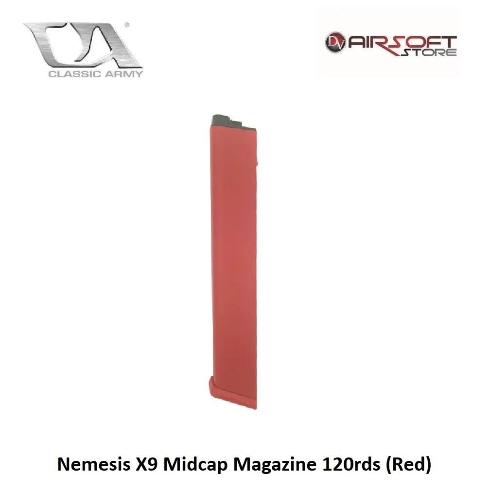 Nemesis X9 and ARP 9 Midcap Magazine 120rds (Red)