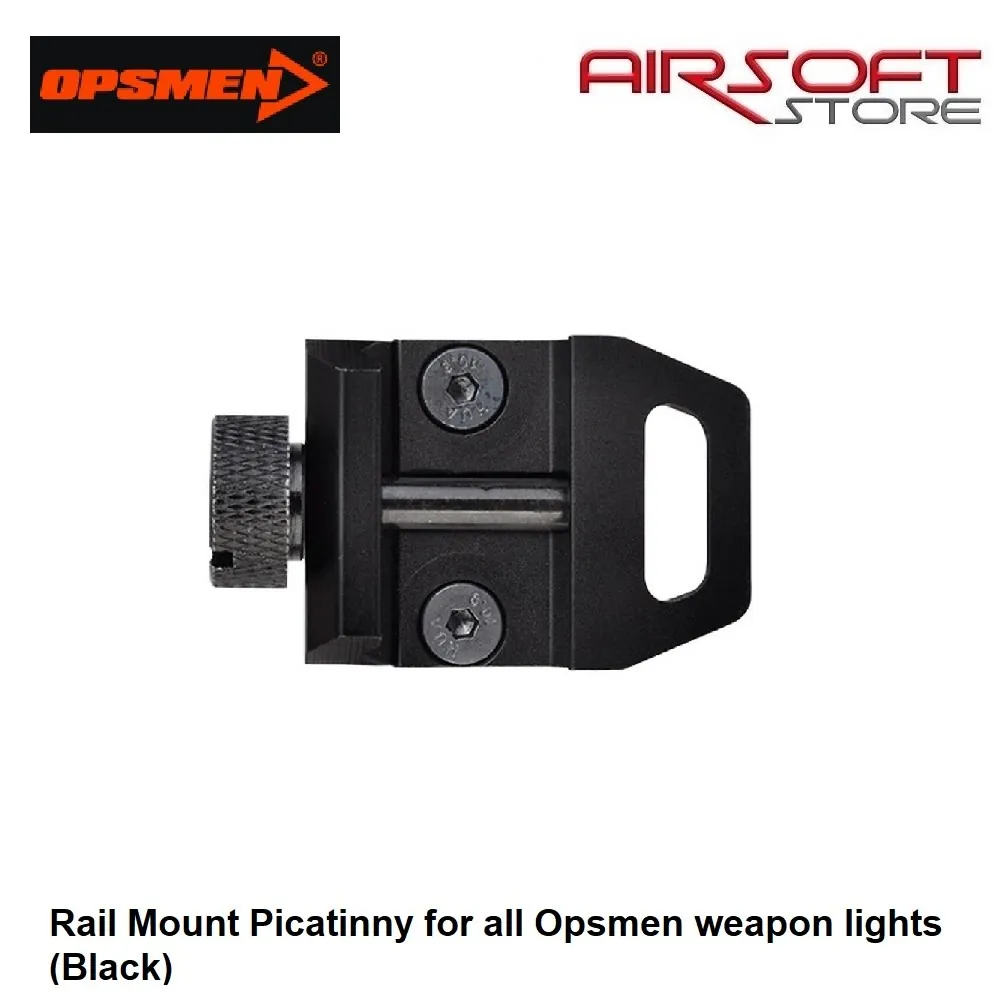 Rail Mount Picatinny for all Opsmen weapon lights (Black)