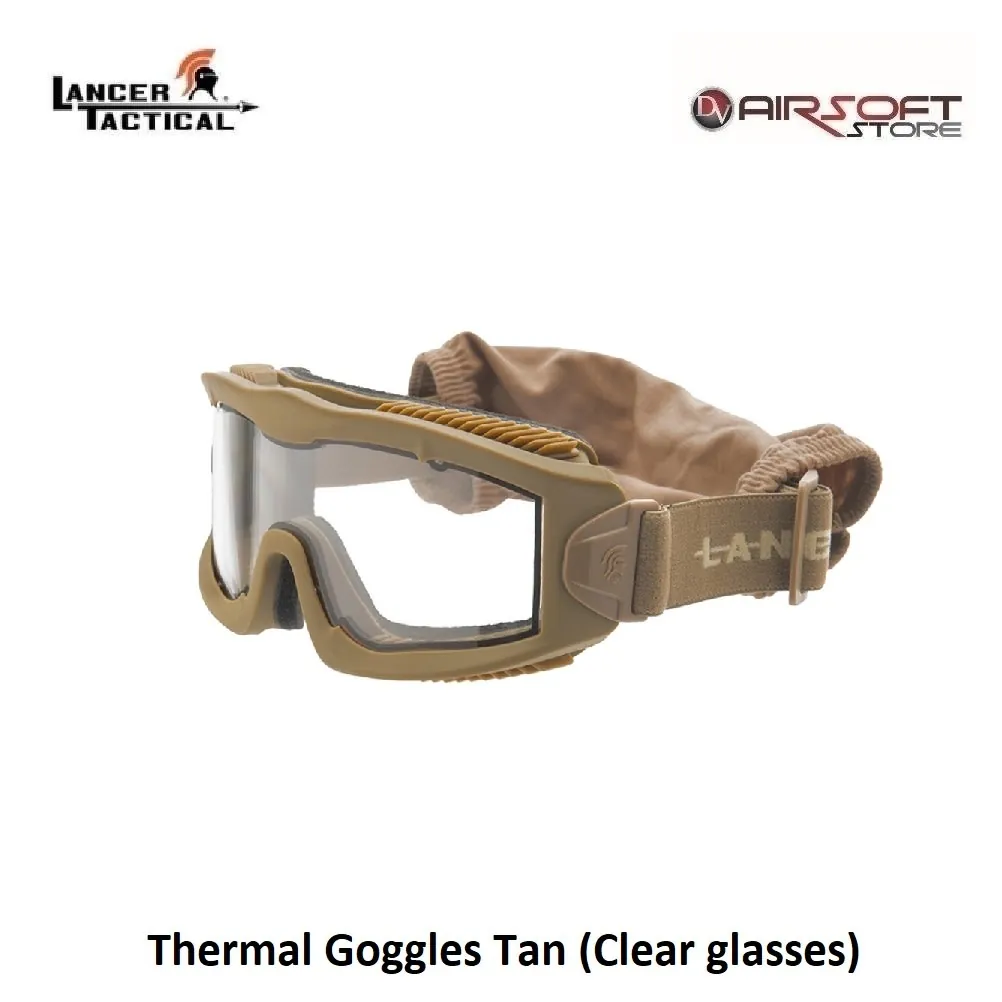Thermal Goggles Tan (Clear glasses)