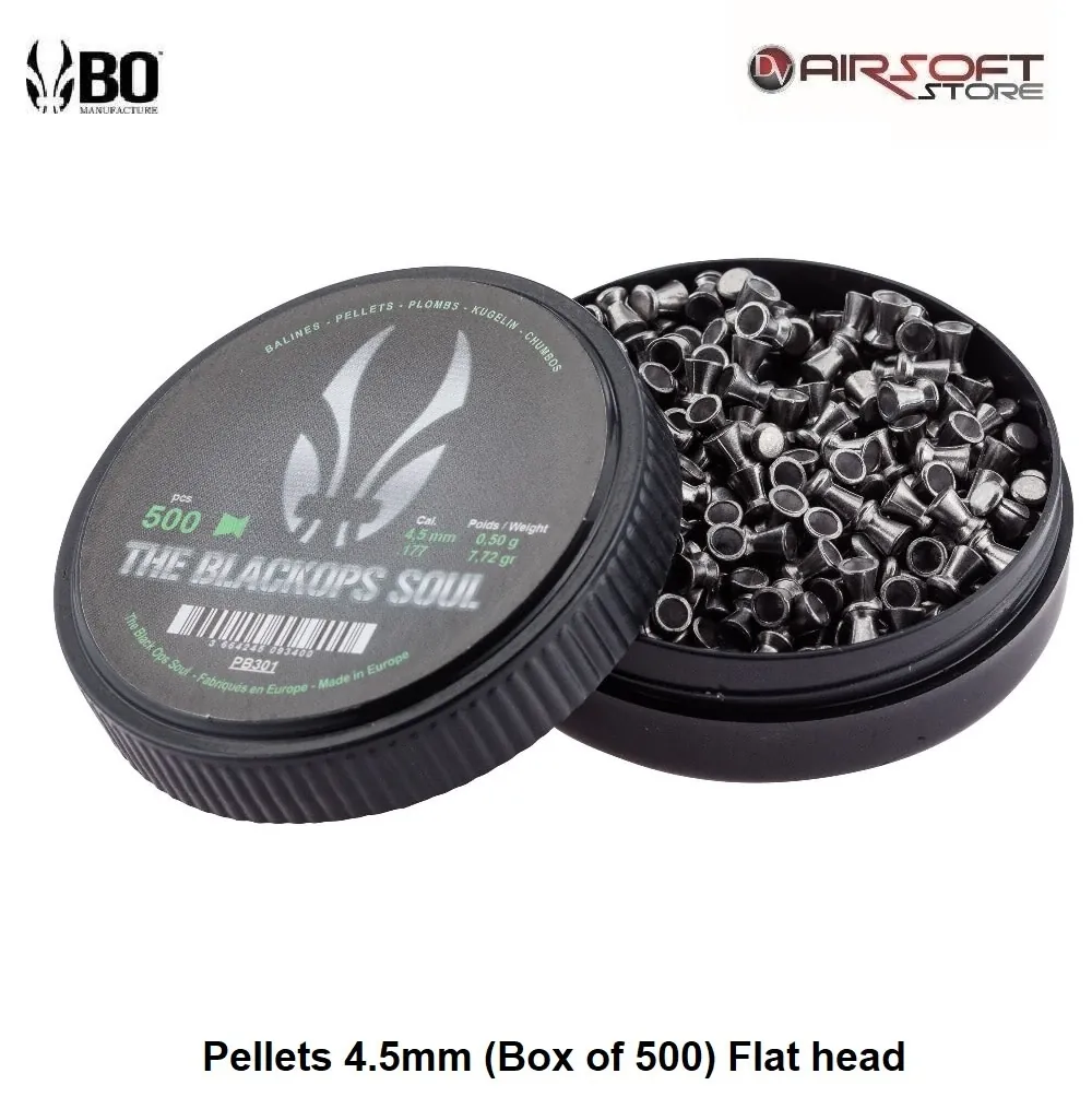 Pellets 4.5mm (Box of 500) Flat head