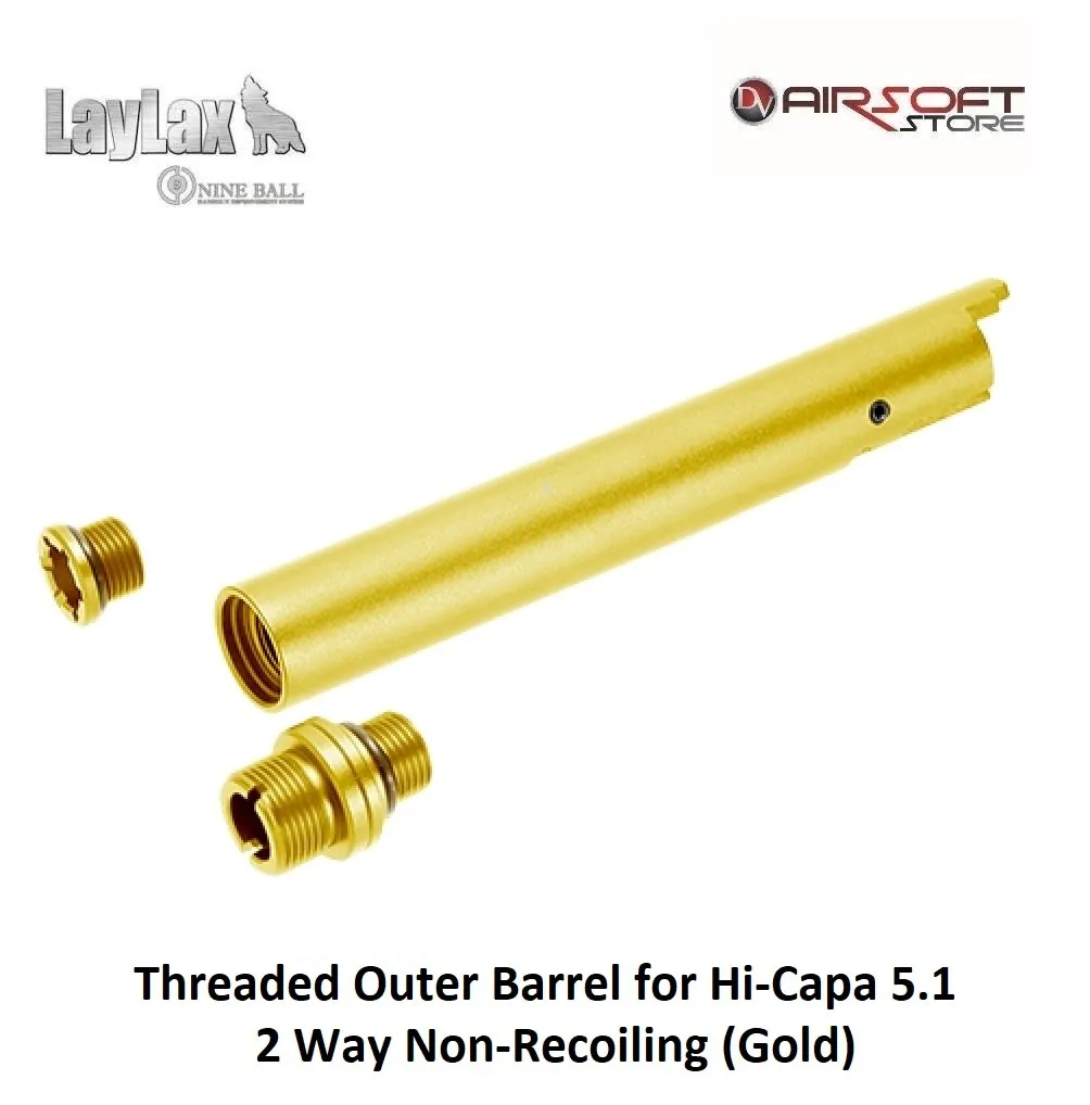 Threaded Outer Barrel For Hi-Capa 5.1 2Way (Gold)