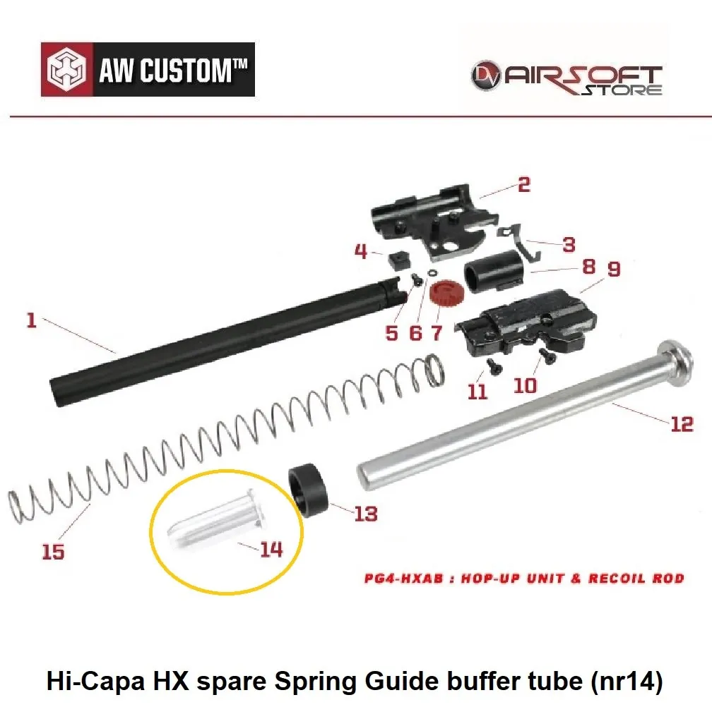 Hi-Capa HX spare Spring Guide buffer tube (nr14)