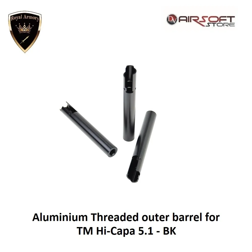 [2100000045297] Aluminium Threaded outer barrel for TM Hi-Capa 5.1 - BK