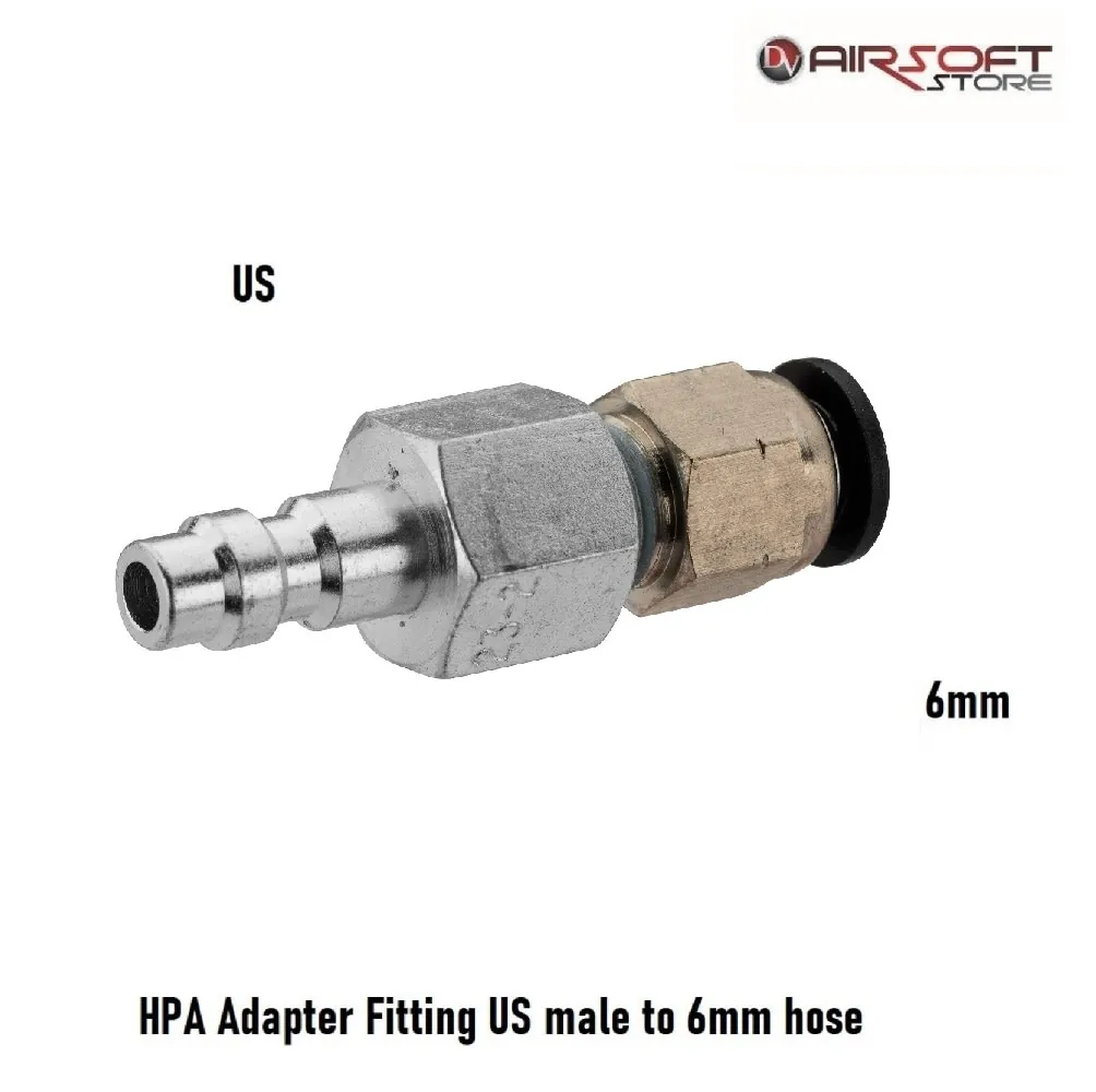 [2100000048458] HPA Adapter Fitting US male to 6mm hose