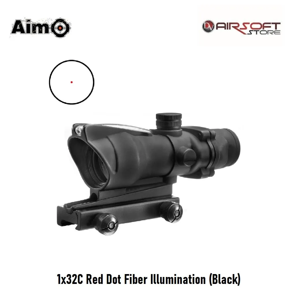 1x32C Red Dot Fiber Illumination (Black)