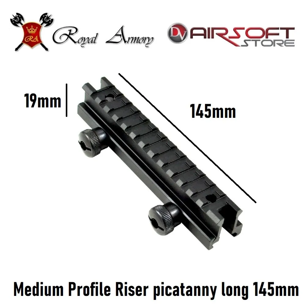 Medium Profile Riser picatinny long 145mm